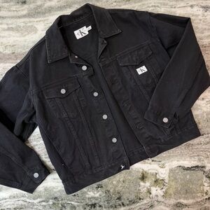 Vintage Calvin Klein Jeans Black Denim Jacket
Women’s Size Large